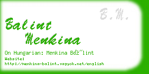 balint menkina business card